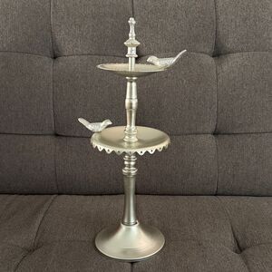 🟢3 for $20———EARRING STAND Silver Two-Tiered Bird Detail